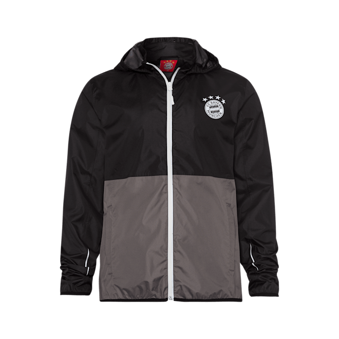 Kinder Regenjacke Schwarz Grau Offizieller Fc Bayern Fanshop