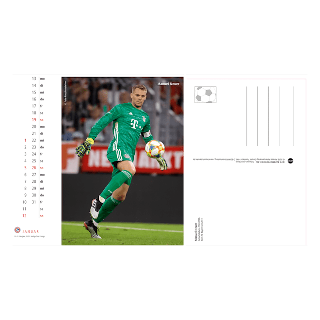 Postcards Calendar 2020 Official Fc Bayern Munich Store