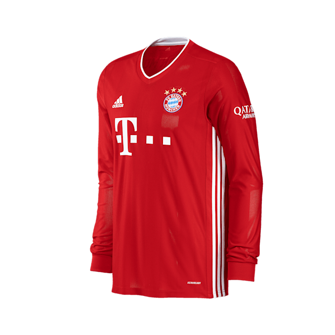 Camiseta de manga larga de local para niño FC Bayern München 20/21 Camiseta de manga larga de local para niño FC Bayern München 20/21