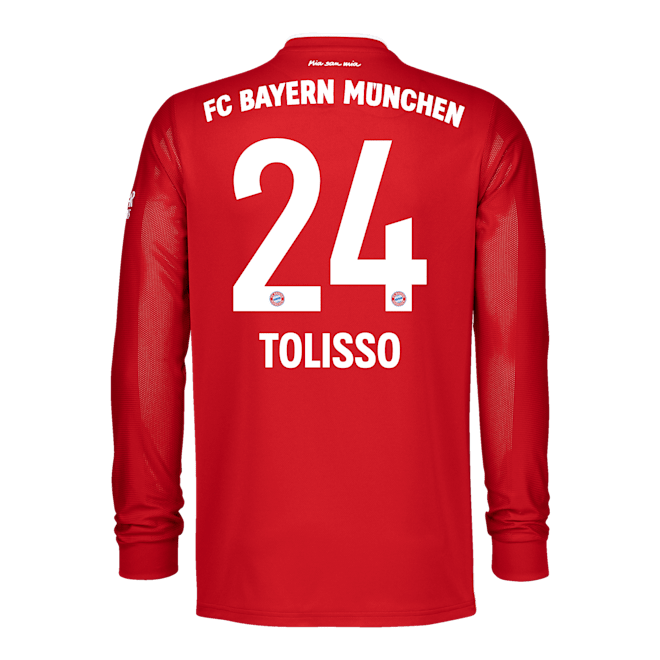 Camiseta de manga larga de local para niño FC Bayern München 20/21 Camiseta de manga larga de local para niño FC Bayern München 20/21