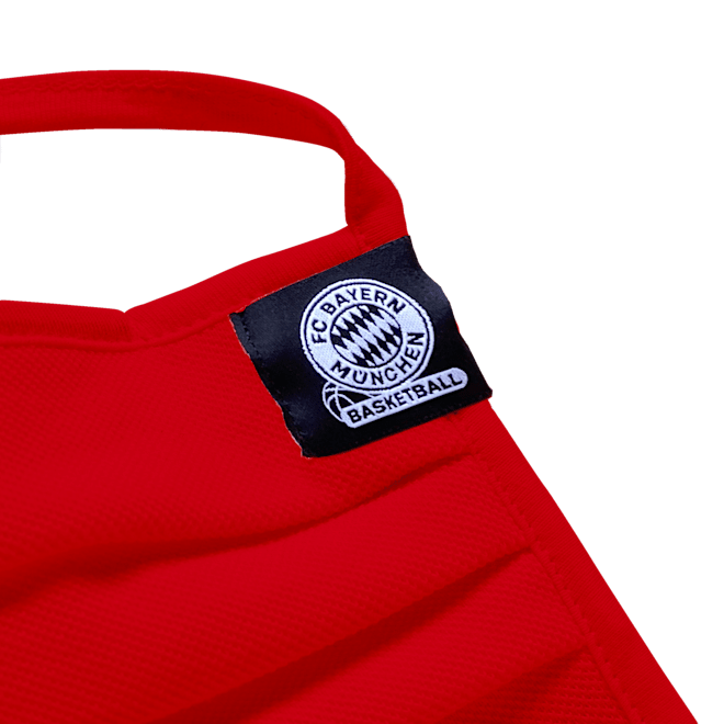 FC Bayern Basketball Kinder Maske rot GOTS FC Bayern Basketball Kinder Maske rot GOTS