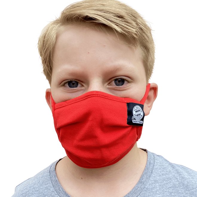 FC Bayern Basketball Kinder Maske rot GOTS FC Bayern Basketball Kinder Maske rot GOTS