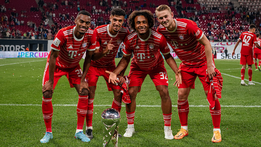 Ryan Gravenberch, Matthijs de Ligt, Noussair Mazraoui, FC Bayern, Supercup