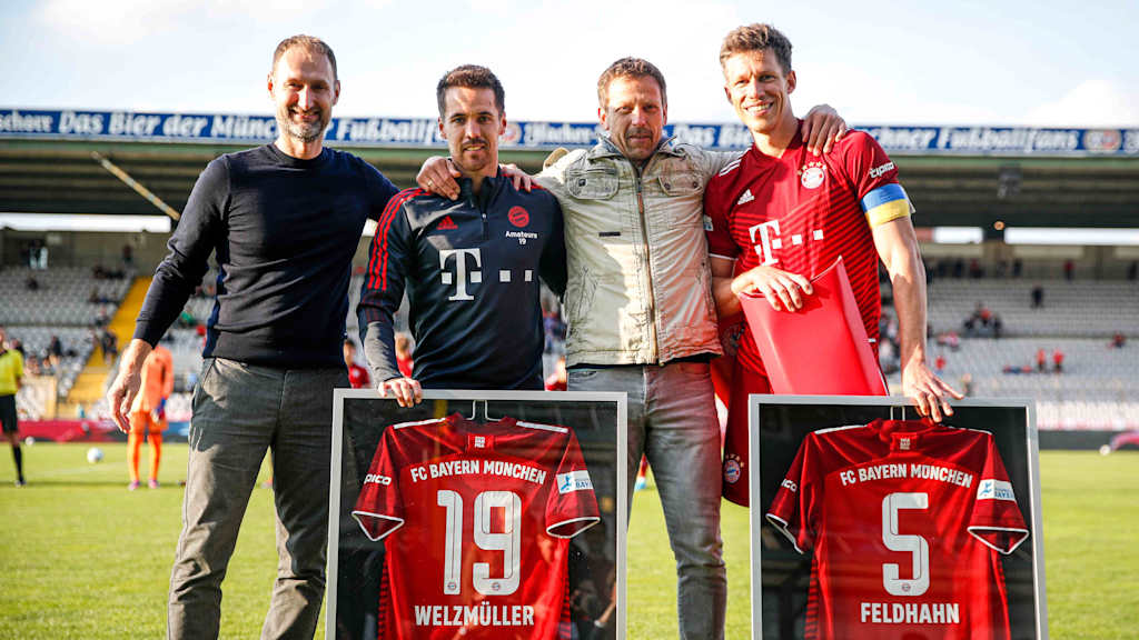 Nicolas Feldhahn und Maximilian Welzmüller von den FC Bayern Amateuren.
