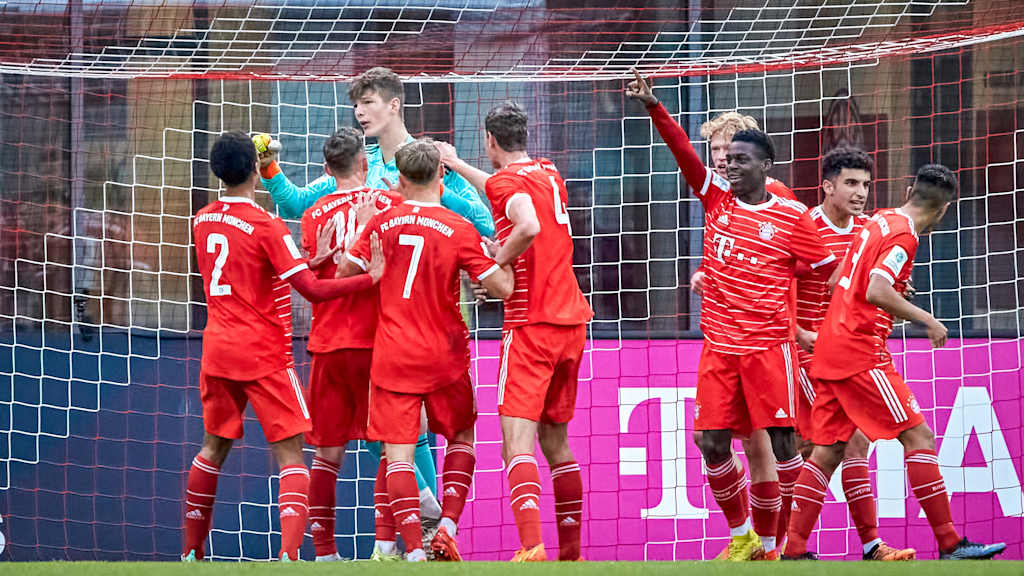 Die U19 des FC Bayern im Spiel gegen Inter Mailand.