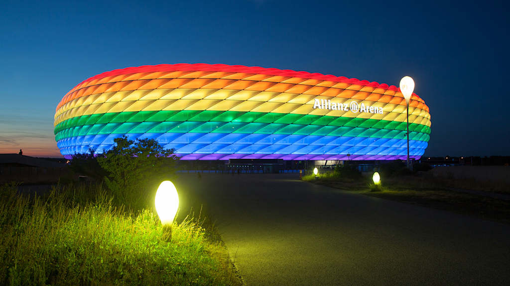 Allianz Arena Rainbow colours