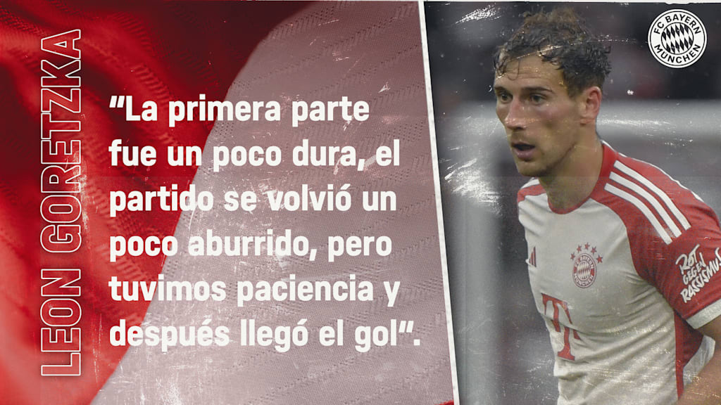Leon Goretzka tras el partido de la Bundesliga contra el FC Augsburg