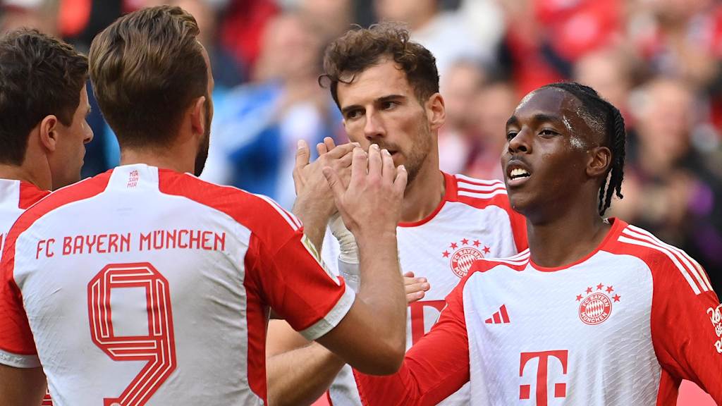 FC Bayern, Harry Kane, Mathys Tel, Jubel