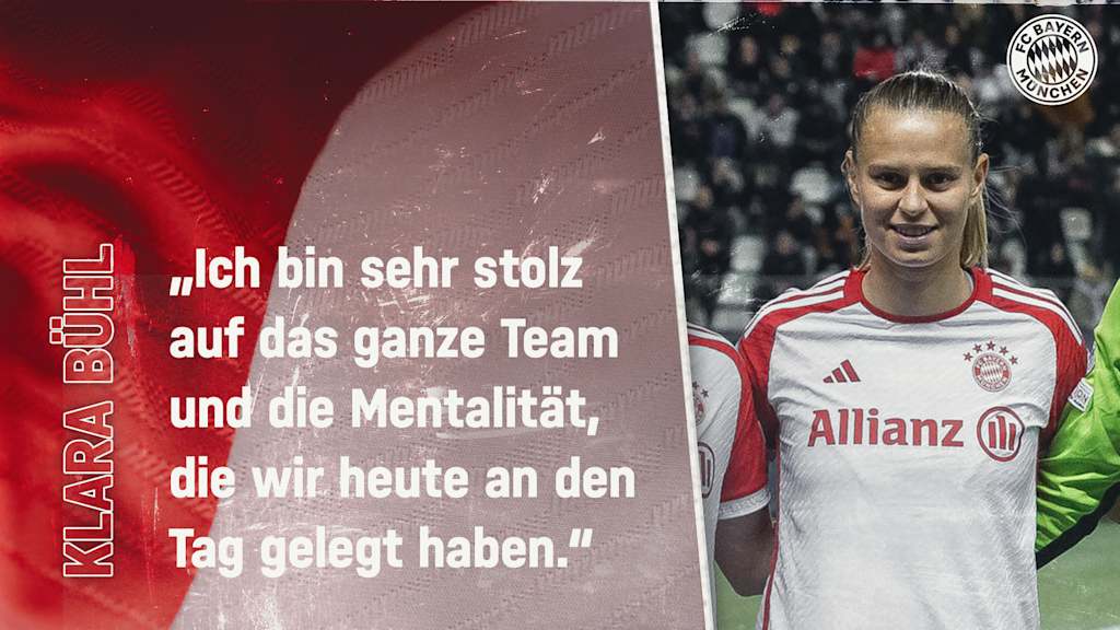 FC Bayern Frauen, Klara Bühl zum Spiel gegen PSG