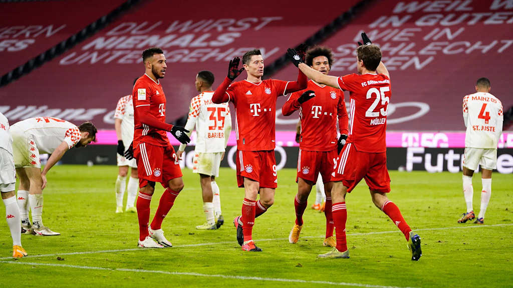Despite being 2-0 down at half-time, Bayern came back to win 5-2 against Mainz in the first match of 2021.
