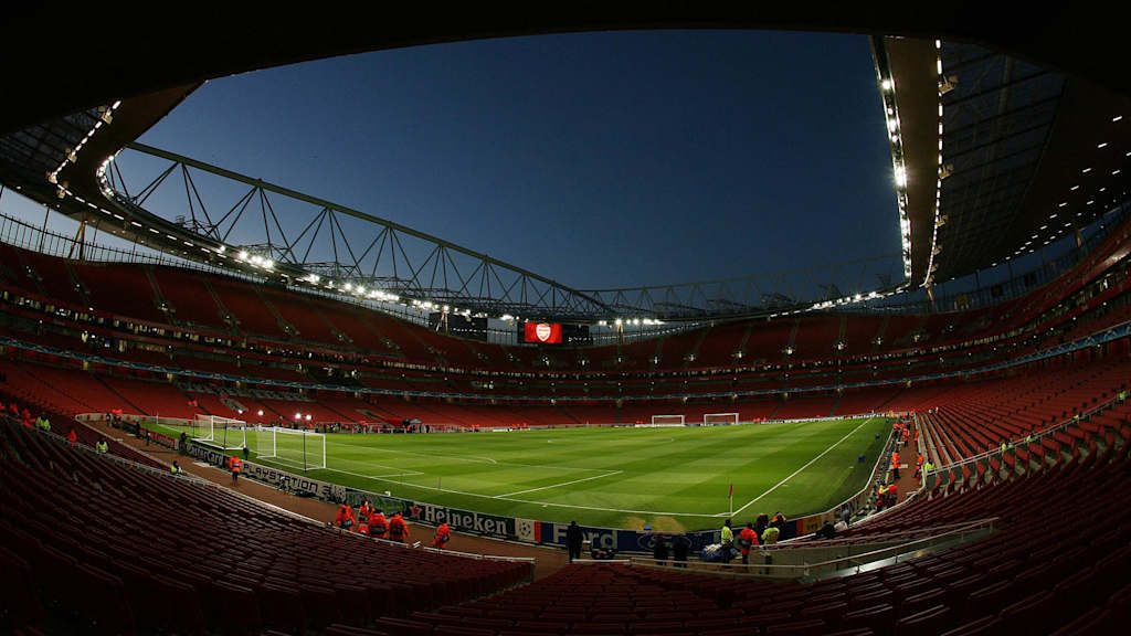 Arsenal hold their home matches at the Emirates Stadium in London.