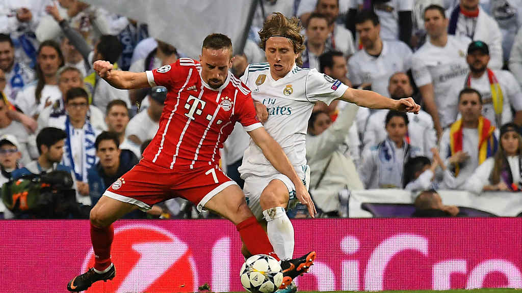 Spielszene FC Bayern gegen Real Madrid