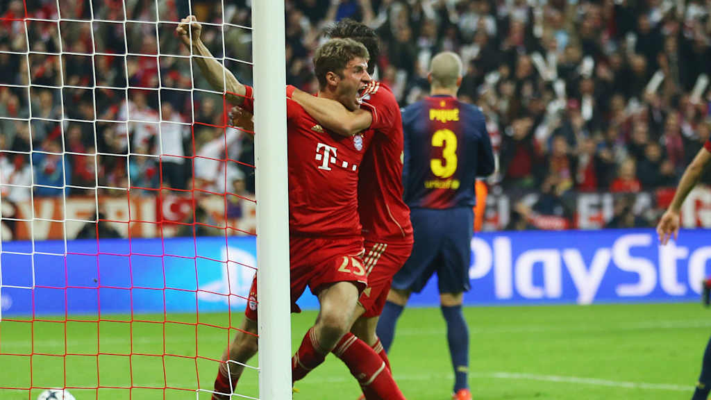 Müller was Bayern’s main man in a famous 4-0 win against Barcelona at the Allianz Arena in April 2013.