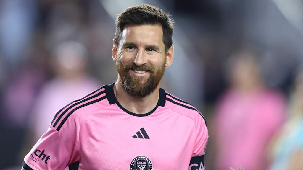 Lionel Messi in the Inter Miami shirt.