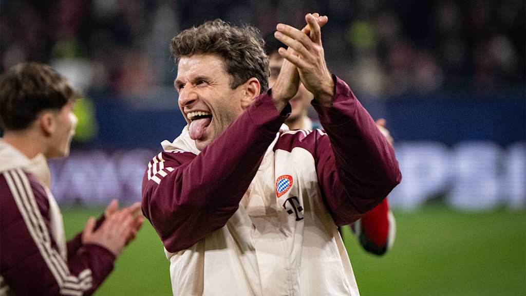 A delighted Thomas Müller after the match