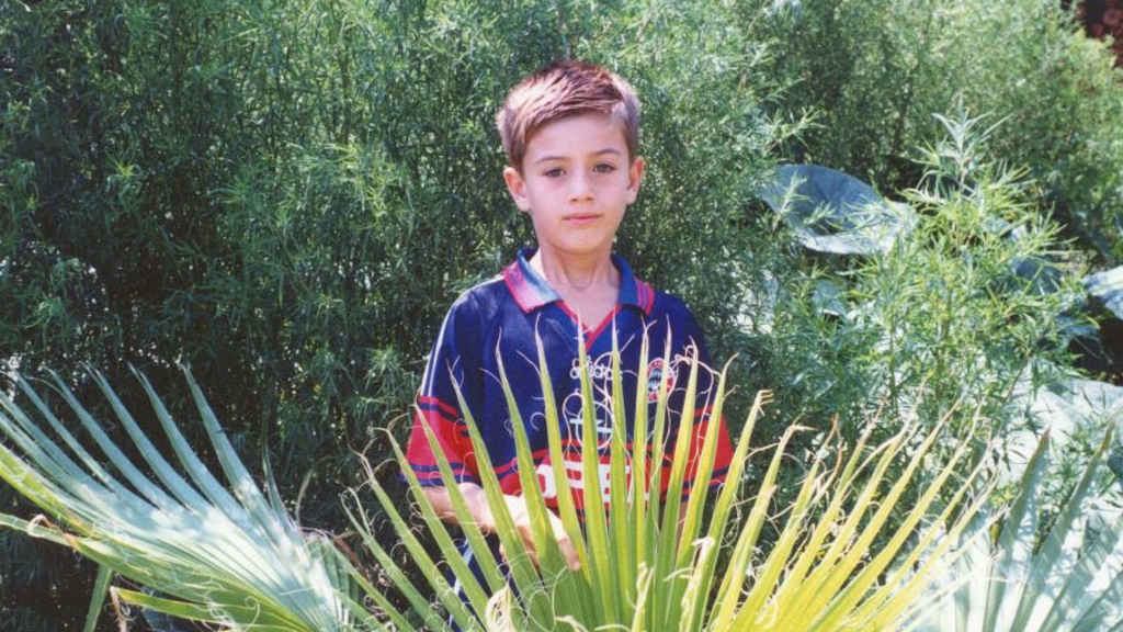 Peter Gaydarov als Kind im FC Bayern-Trikot