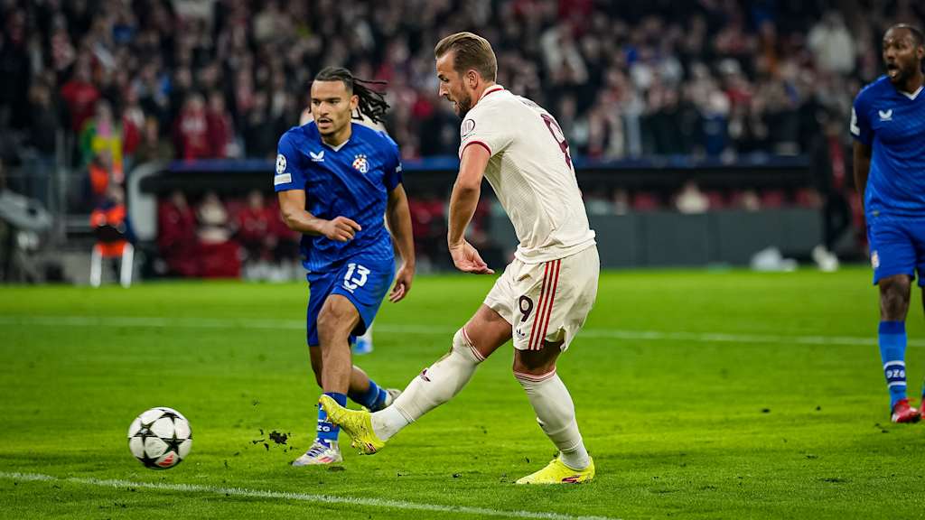 Harry Kane vom FC Bayern im Champions League-Spiel gegen Dinamo Zagreb.