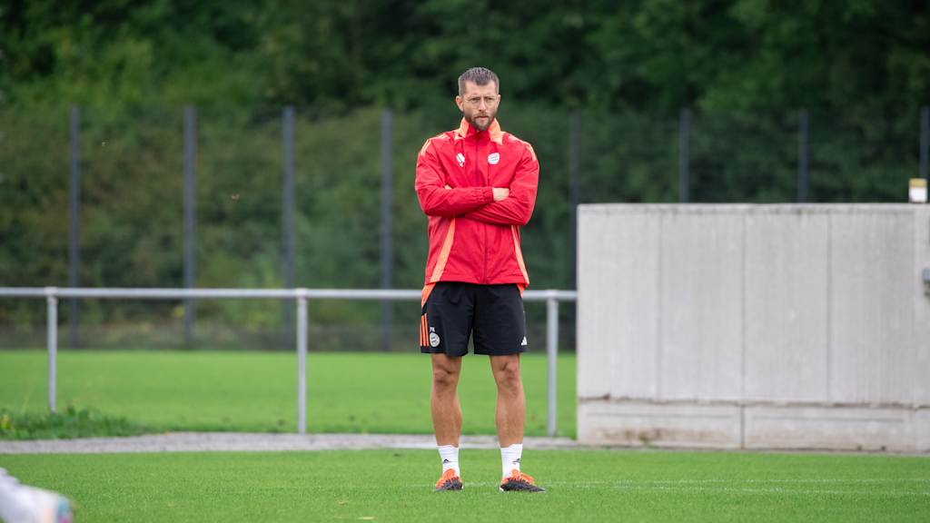 Patrick Kaniuth während einer Trainingseinheit der U17 des FC Bayern.