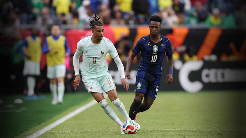 Michael Olise con Francia y Vinicius con Brasil