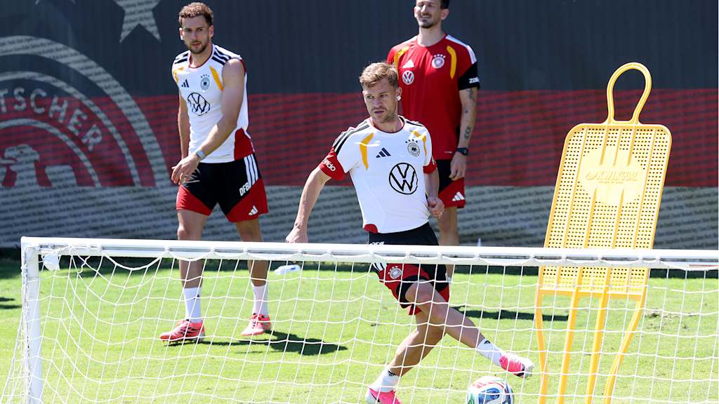 Leon Goretzka und Joshua Kimmich im Training der deutschen Nationalmannschaft