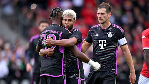 FC Bayern celebrate the friendly win against Monaco