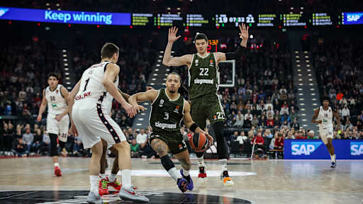 Der FC Bayern Basketball beim Heimspiel gegen Olimpia Mailand