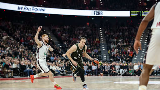 Der FC Bayern Basketball beim Heimspiel gegen Olimpia Mailand