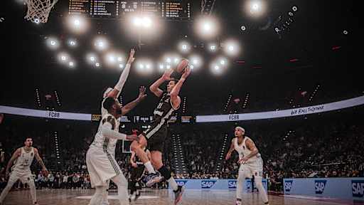 Der FC Bayern Basketball beim Heimspiel gegen Asvel Villeurbanne