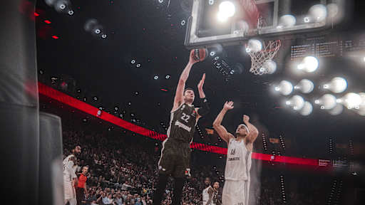 Der FC Bayern Basketball beim Heimspiel gegen Asvel Villeurbanne