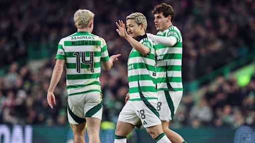 Celtic's Daizen Maeda during the match against Raith Rovers