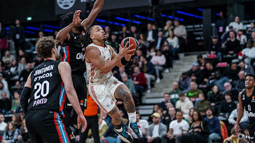 Der FC Bayern Basketball ist das erste Mal zu Gast in der adidas Arena in Paris