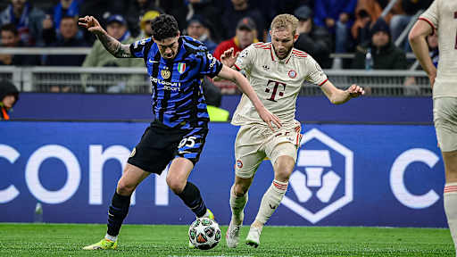 Jugada del partido entre el Inter de Milán y el FC Bayern