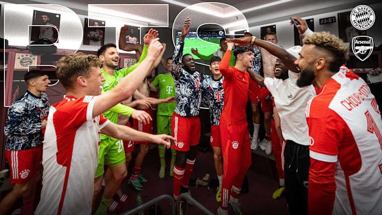 In our recap video, we take you behind the scenes of FC Bayern's Champions League home match against Arsenal: from the warm-up o the dressing room party – hit play!