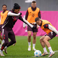 FC Bayern Munich training ahead of the match at FC St. Pauli