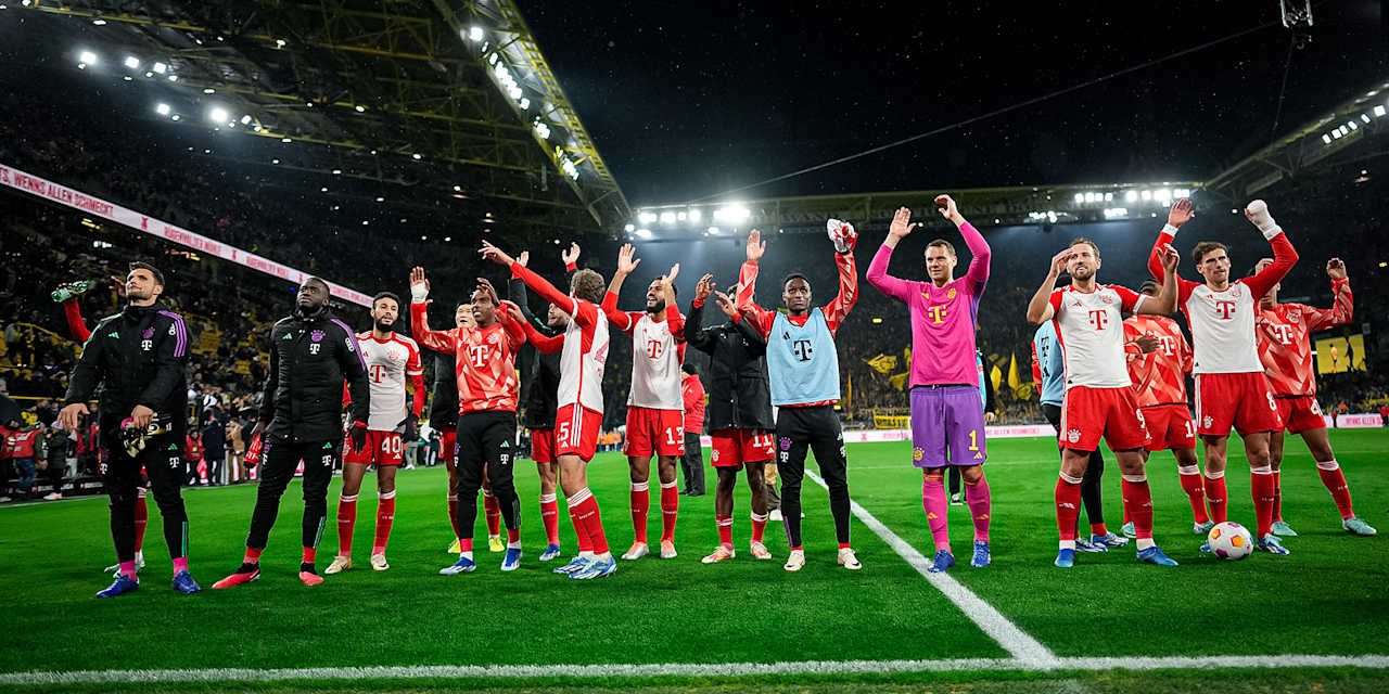 FC Bayern celebration Borussia Dortmund