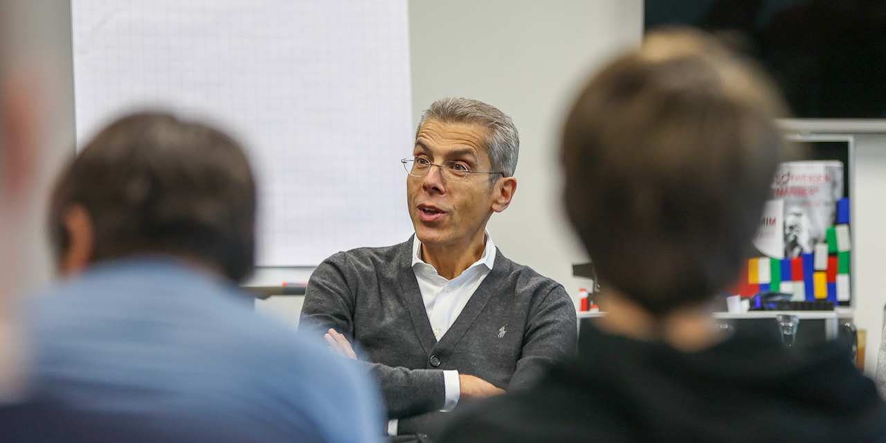 Dr Michael Diederich guest at 'Learning with a Kick' at FC Bayern Campus