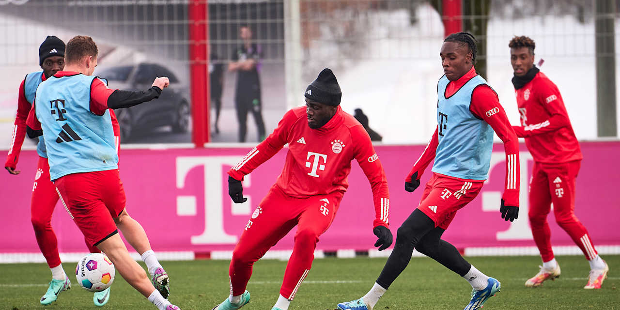 FC Bayern players in training