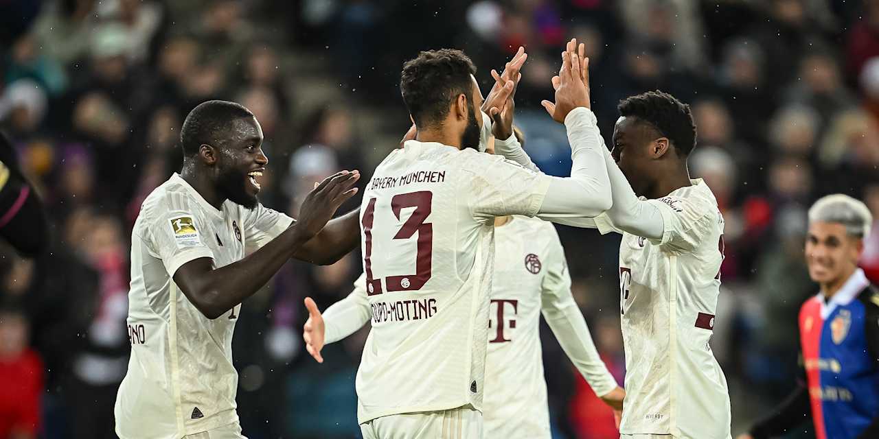 Noël Aséko in FC Bayern's friendly at FC Basel