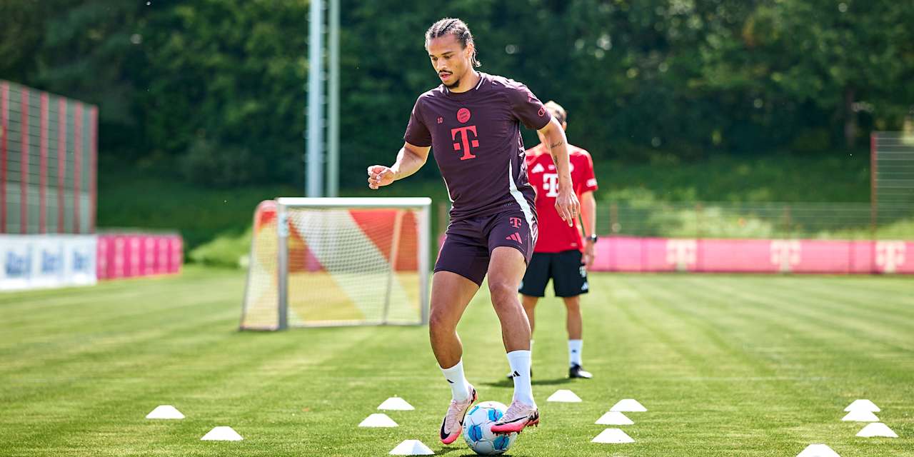 Leroy Sané im Training des FC Bayern