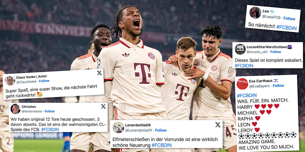 Die Tweets der FC Bayern-Fans zum 9:2 in der Allianz Arena gegen Dinamo Zagreb.