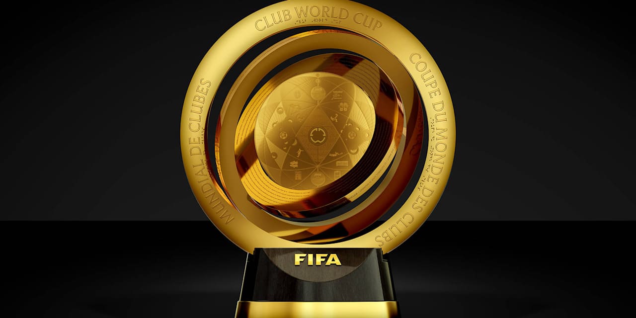 Graphic of the Club World Cup trophy.