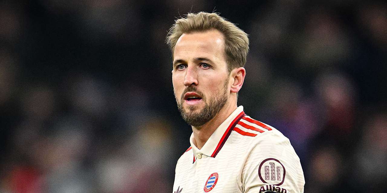 Harry Kane im Playoff-Rückspiel des FC Bayern gegen Celtic Glasgow