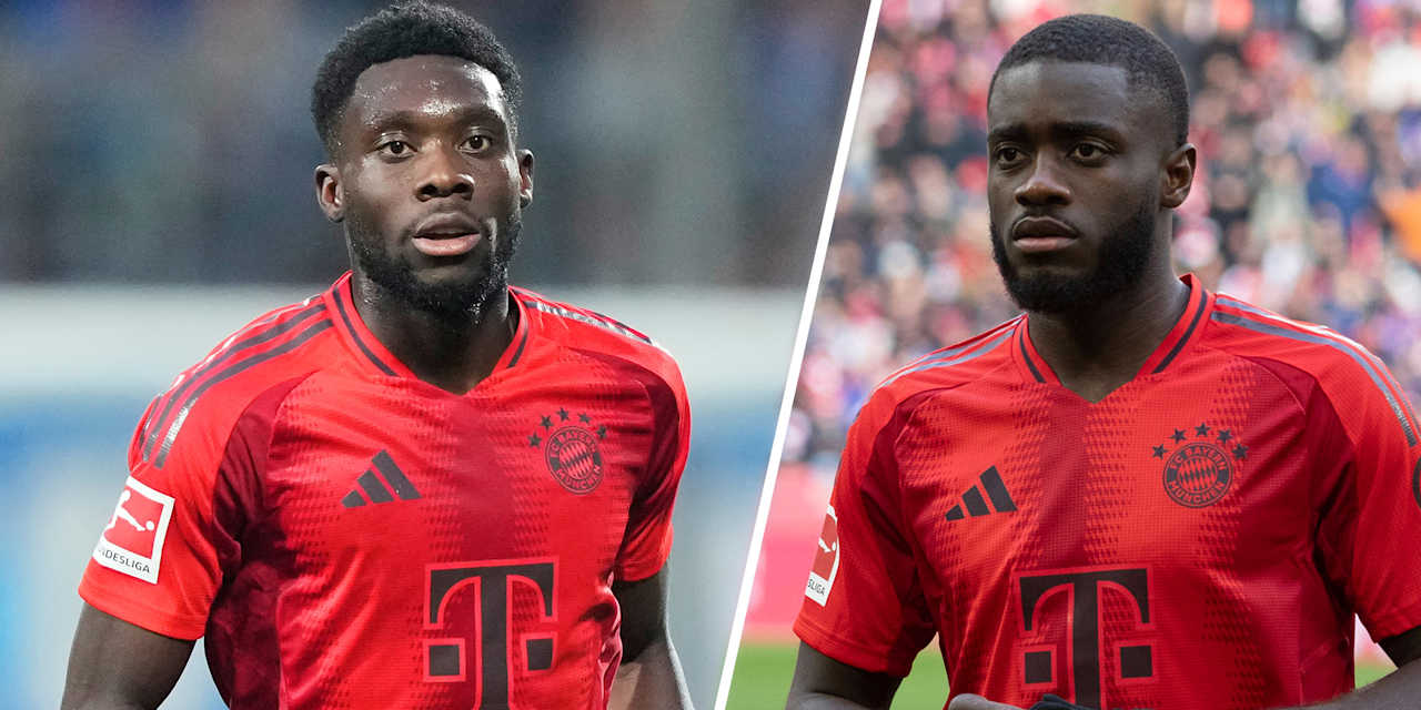 Porträts von Alphonso Davies und Dayot Upamecano