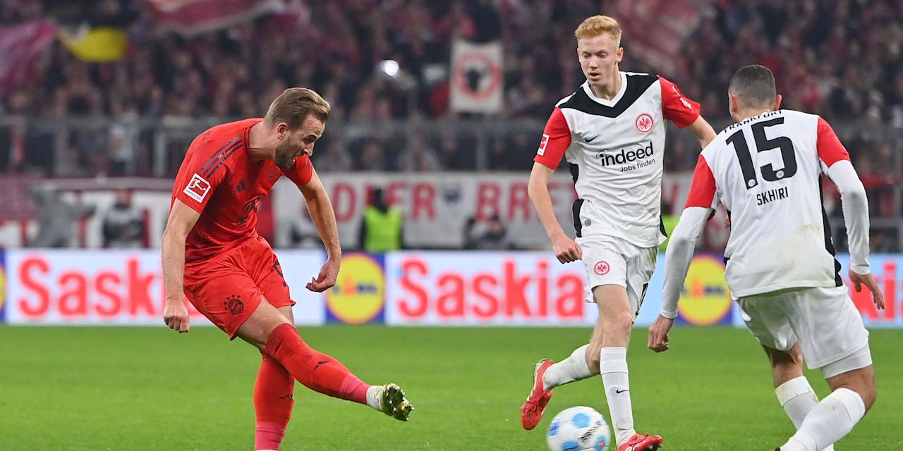 Harry Kane la temporada pasada en el partido contra el Eintracht