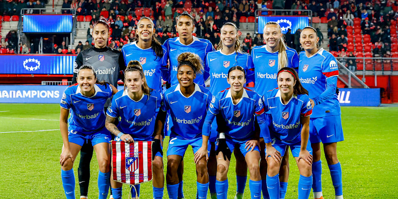 Atlético Madrid vor einem Spiel in der Champions League.