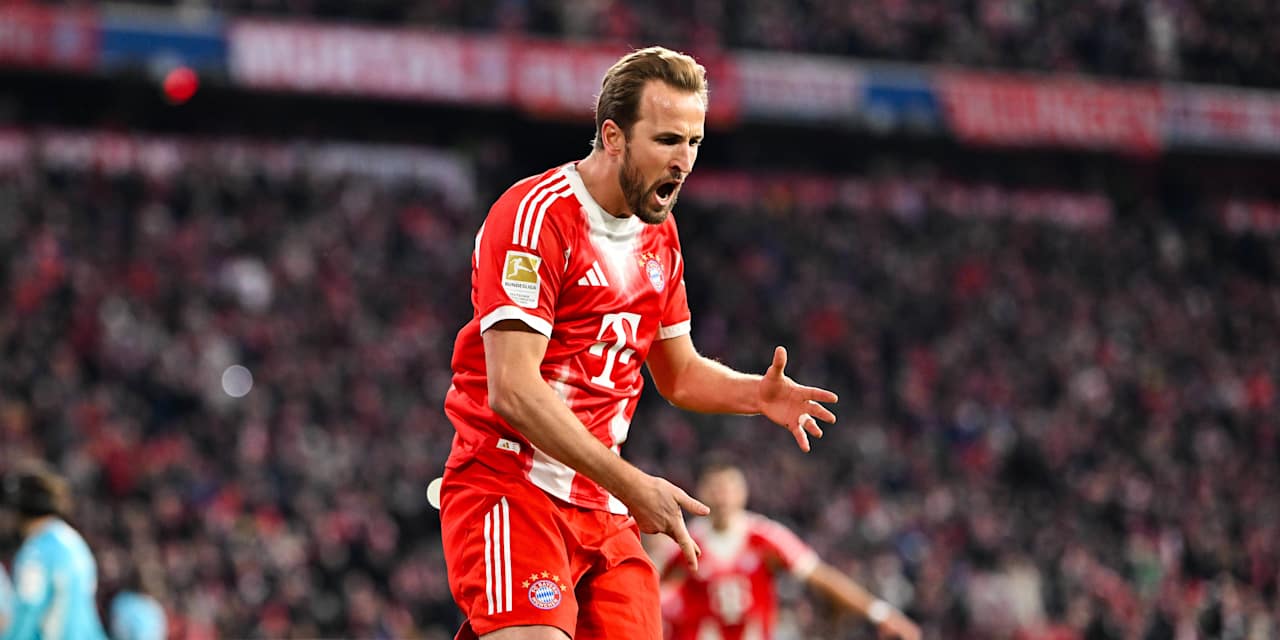 Harry Kane im Bundesliga-Spiel des FC Bayern gegen die TSG Hoffenheim