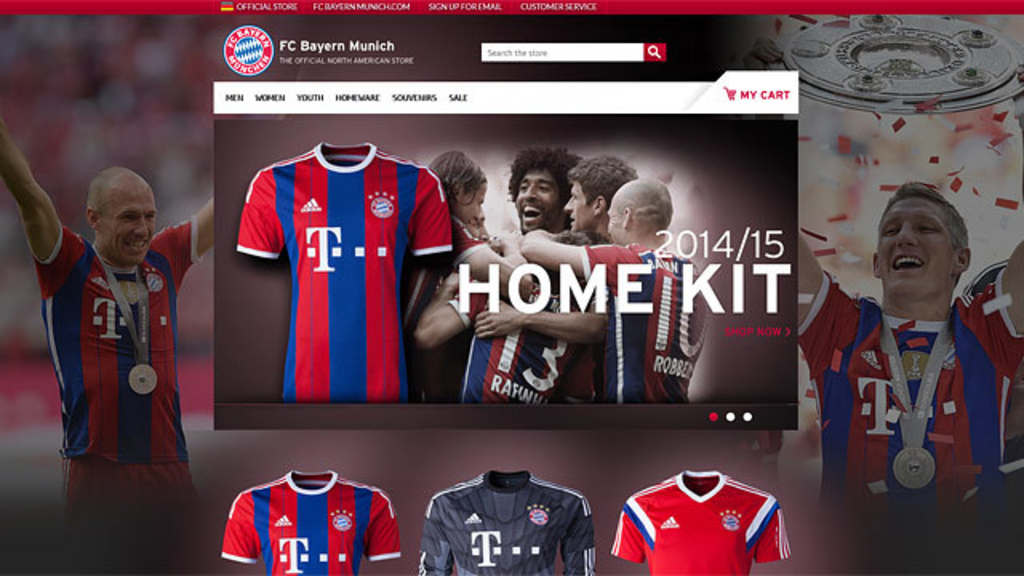 FC Bayern launcht offiziellen US Online Shop