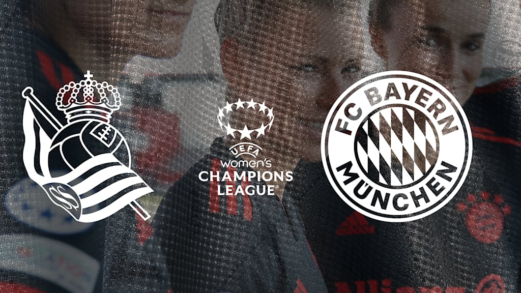 Linda Dallmann, Lina Magull und Giulia Gwinn von den FC Bayern Frauen im Champions League Trikot.
