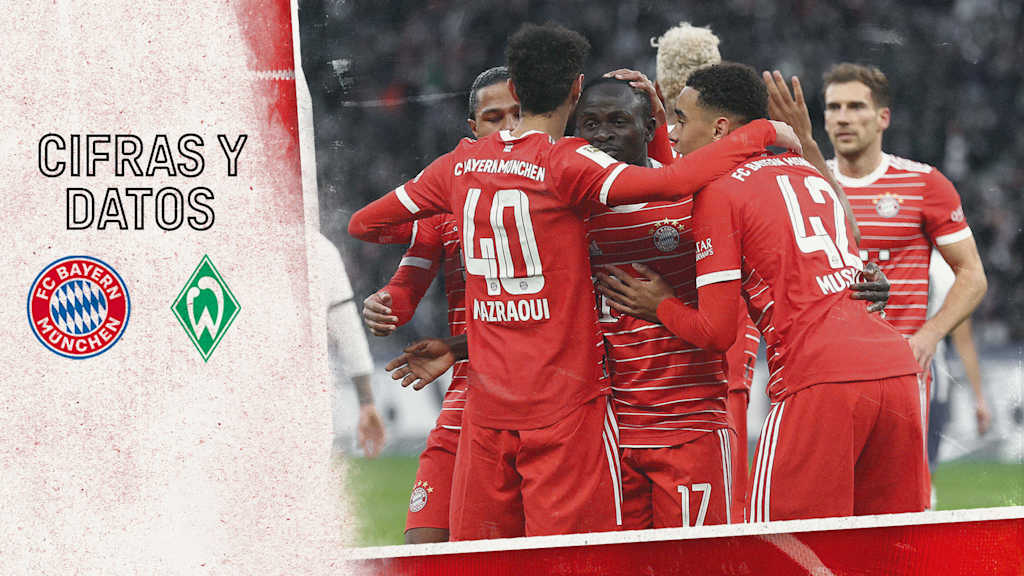 Cifras y datos del partido de la Bundesliga FC Bayern - SV Werder Bremen