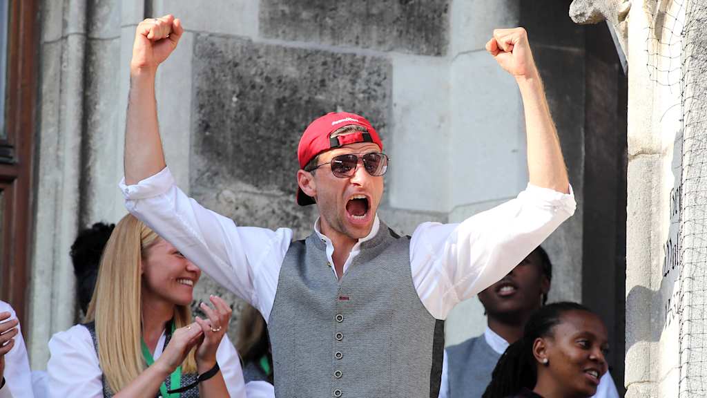 Title celebrations, Marienplatz